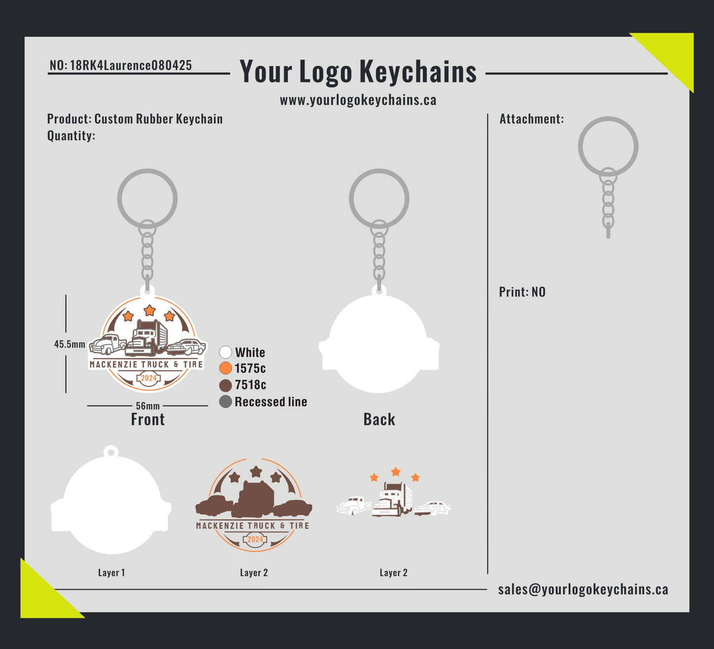 Custom Rubber Keychain-18RK4Laurence080425