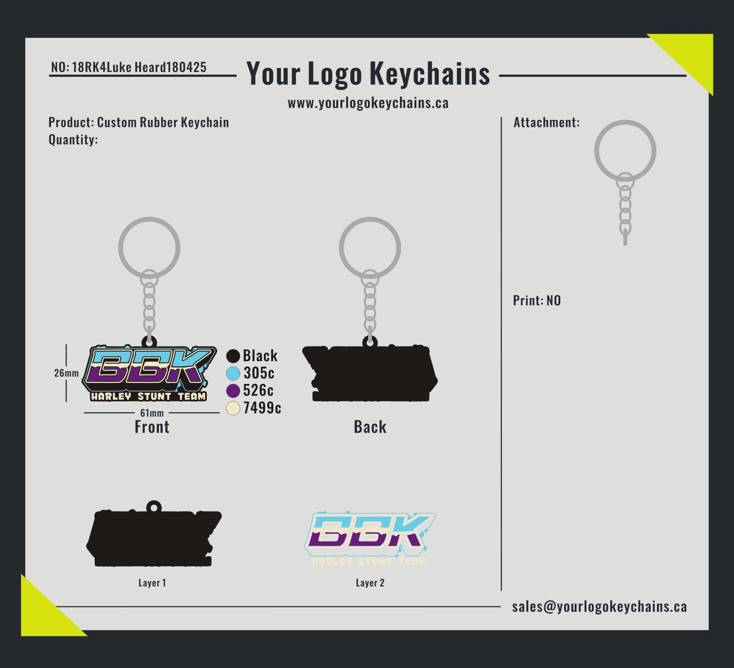 Custom Rubber Keychain-18RK4Luke Heard180425