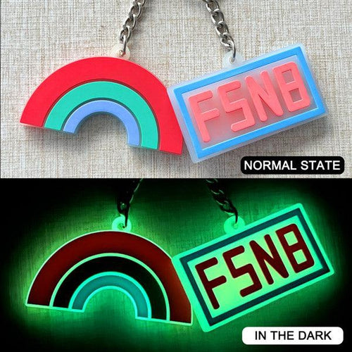 Custom Glowing Rubber Keychain-Double Sided