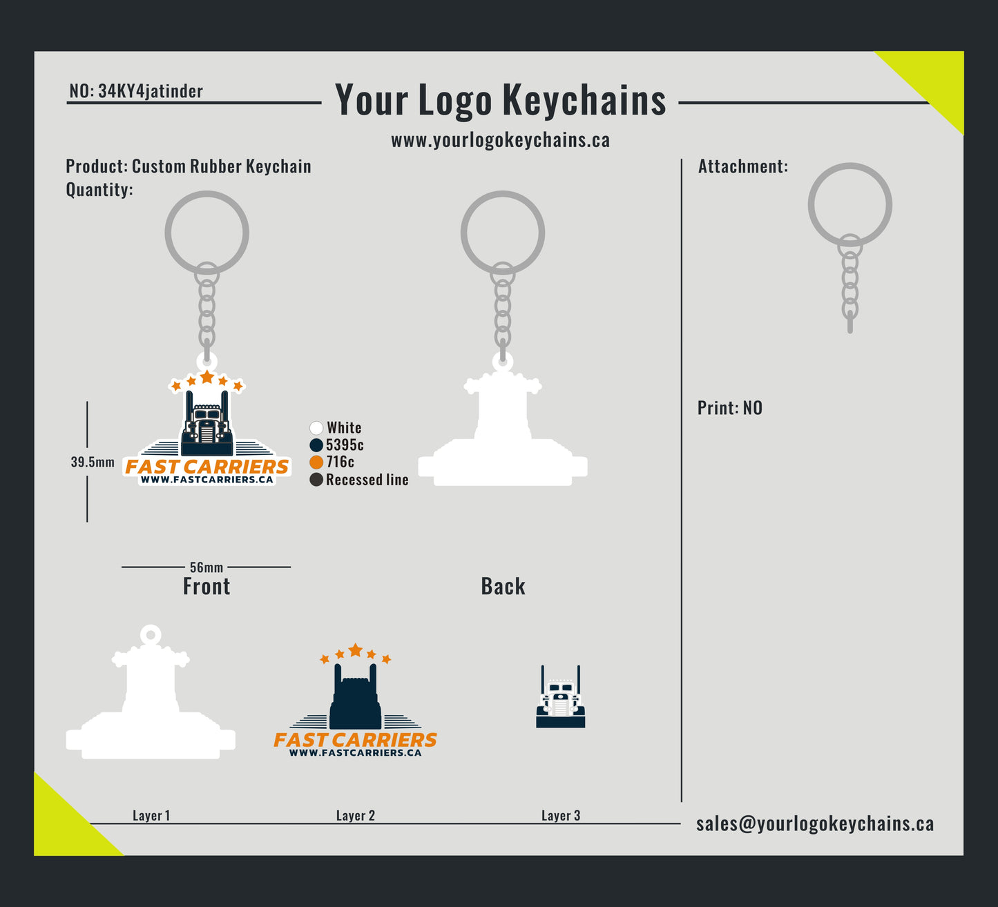 CA-3D Rubber Keychain - Double Sides-34KY4jatinder251103