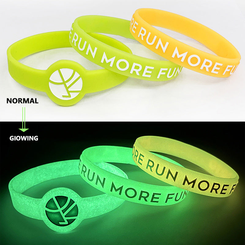 Custom Glow-in-the-Dark Silicone Wristbands