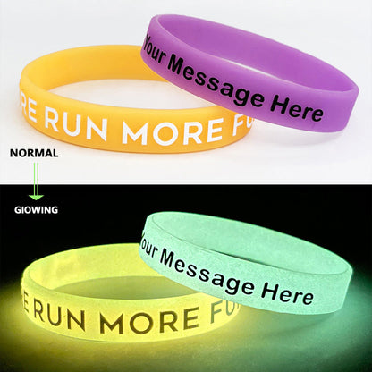 Custom Glow-in-the-Dark Silicone Wristbands