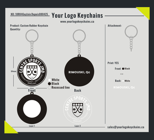Custom Rubber Keychain-18RK4Guylain Dupuis080425