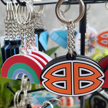 Custom Rubber Keychain-Double Sided