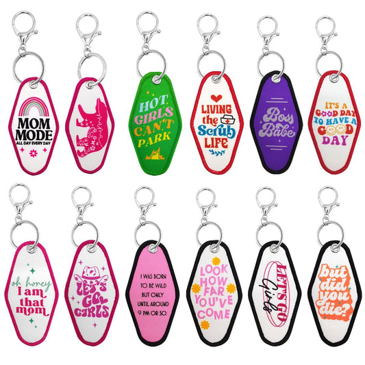 Custom Woven Motel Keychain