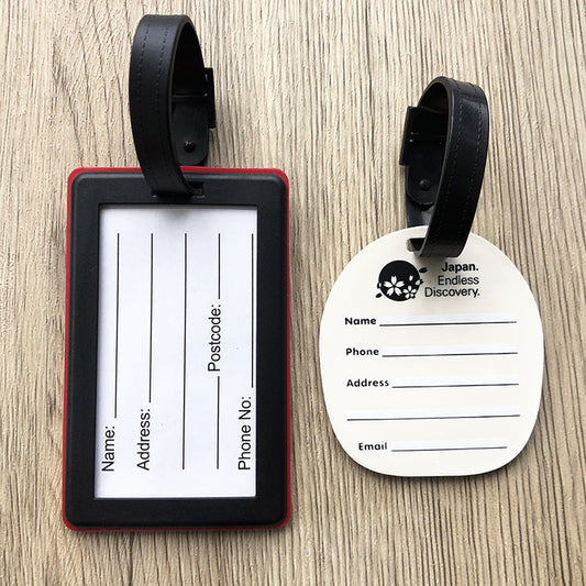 Custom Rectangular 3D Rubber Luggage Tag