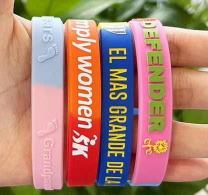 Custom Segmented Silicone Wristbands